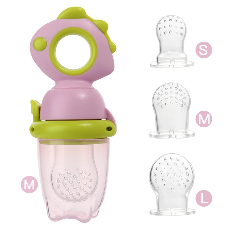 Baby Fruchtsauger inkl. 3 Silikon-Aufsätzen (S–L) ab 4 Monaten