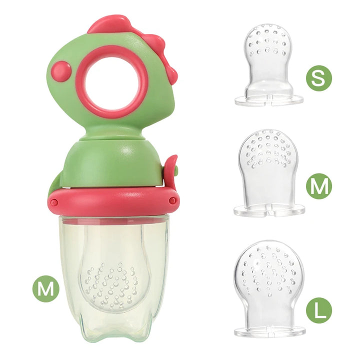 Baby Fruchtsauger inkl. 3 Silikon-Aufsätzen (S–L) ab 4 Monaten
