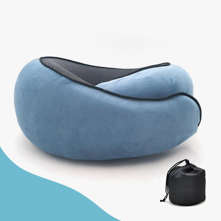 Memory Foam Nackenkissen mit 360° Support – Kompakt & Reisebereit