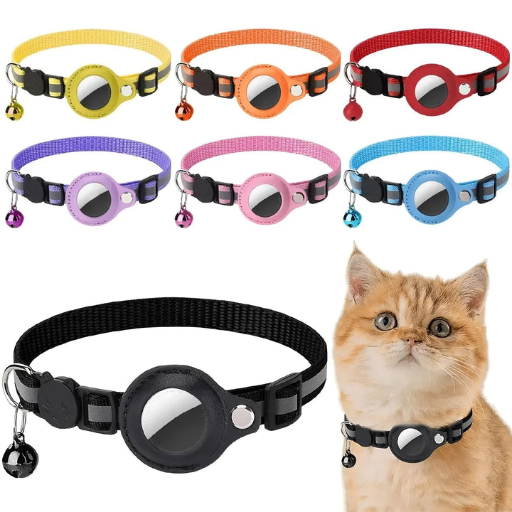 Reflektierendes Katzenhalsband mit Apple AirTag-Halter – Sicherheit & Tracking
