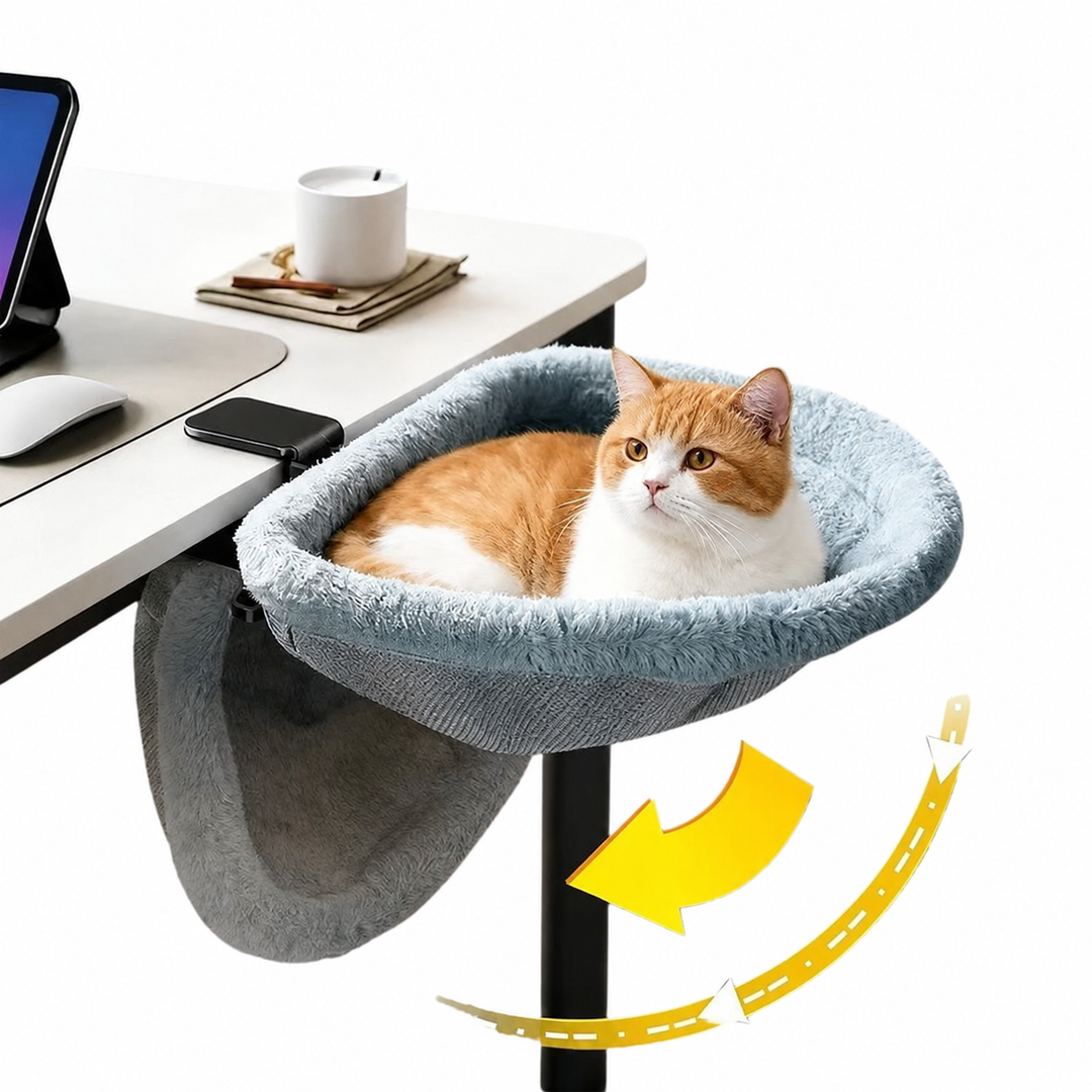 DeskNest™ Katzen-Liege für den Schreibtisch