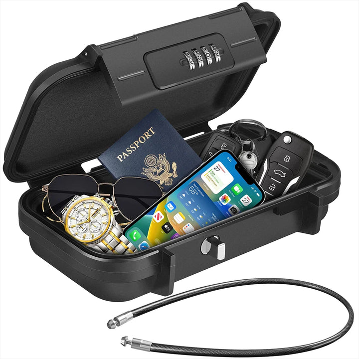 Portable Safe Lockbox – Wasserdichte Sicherheitsbox mit Zahlenschloss