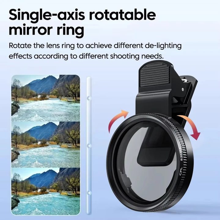 52 mm Clip-On CPL Handy-Objektivfilter