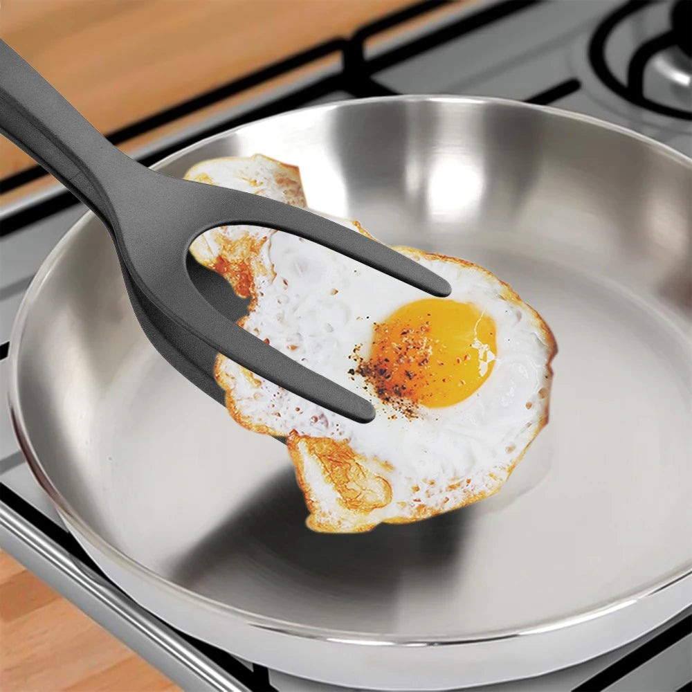 2-in-1 Spatelzange für Eier