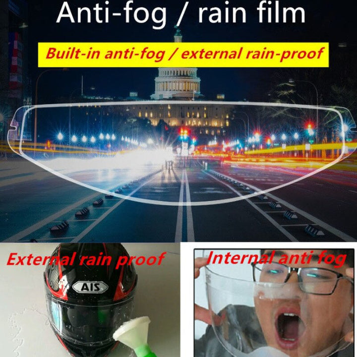 Antibeschlagfolie und Regenschutzfolie für Motorradhelme