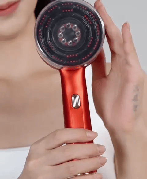 Elektrisches Kopfhaut-Massagegerät mit Rotlicht-Funktion