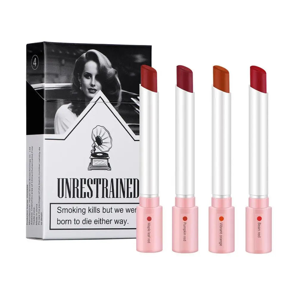 4-teiliges Lippenstift-Set im Etui – Matte Farben