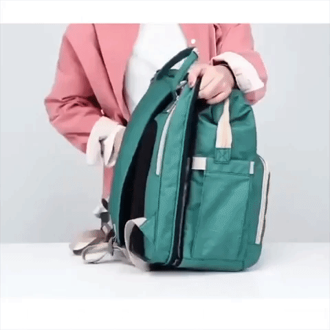 Baby-Windelrucksack mit integriertem Babybett