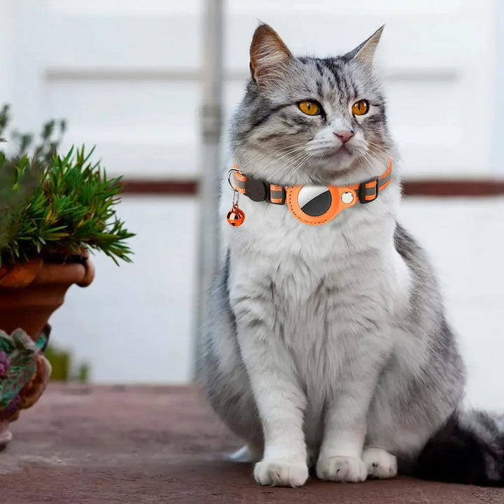 Reflektierendes Katzenhalsband mit Apple AirTag-Halter – Sicherheit & Tracking