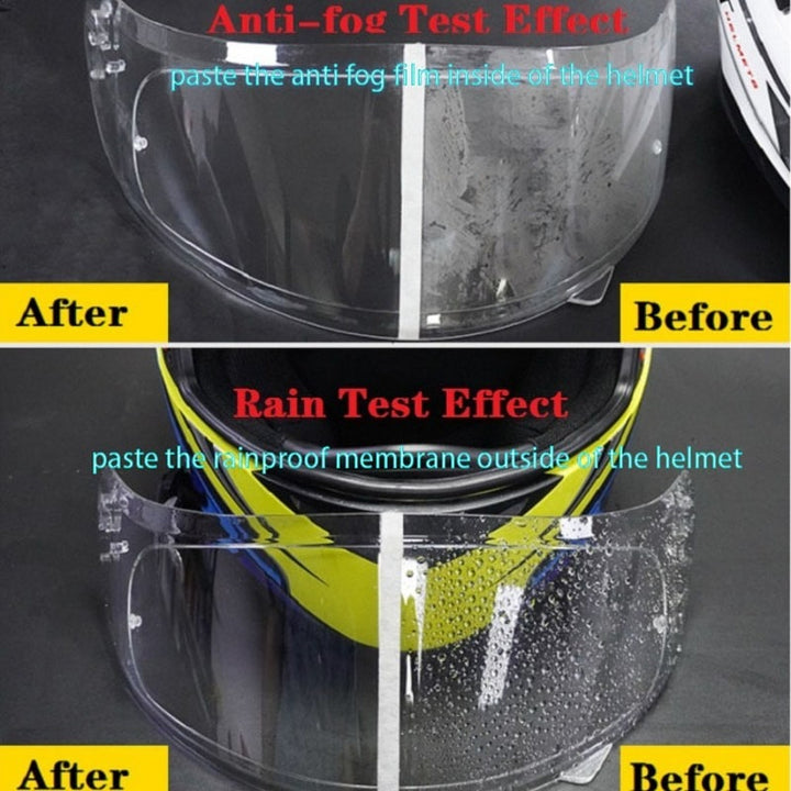 Antibeschlagfolie und Regenschutzfolie für Motorradhelme