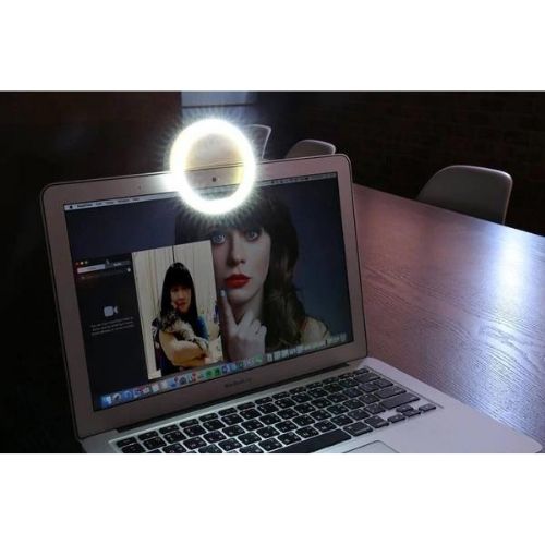 Selfie Ringlicht für Telefon oder Laptop mit 3 Helligkeitsstufen