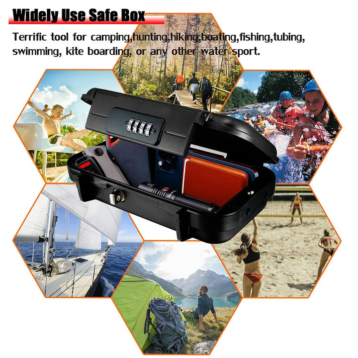 Portable Safe Lockbox – Wasserdichte Sicherheitsbox mit Zahlenschloss