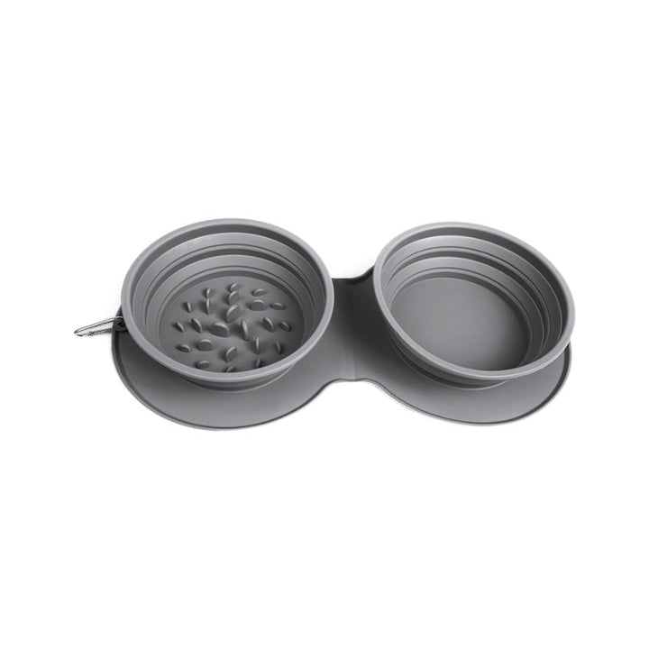 Faltbare Silikon-Doppelschale für Hunde & Katzen