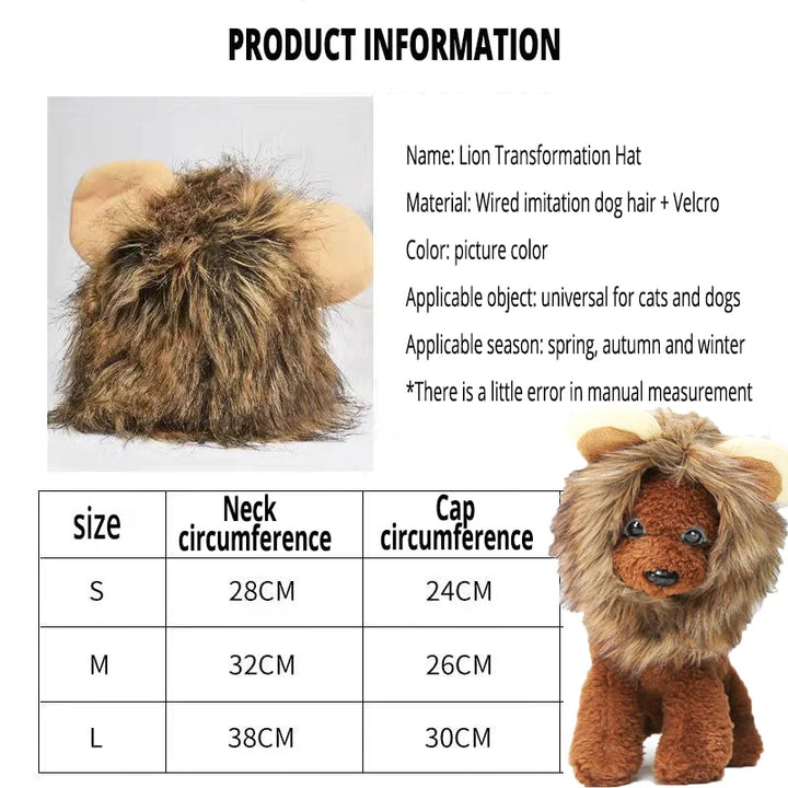 Löwenmähne für Katzen & kleine Hunde