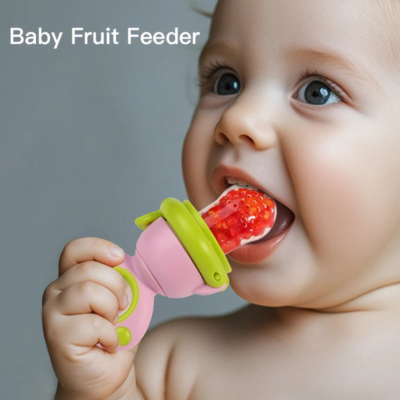 Baby Fruchtsauger inkl. 3 Silikon-Aufsätzen (S–L) ab 4 Monaten