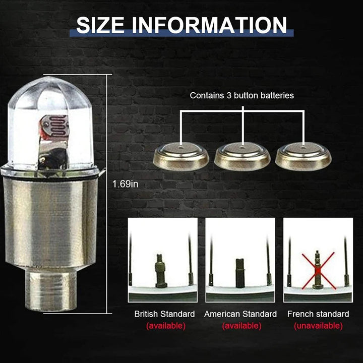 LED-Ventilkappen (4er-Set)