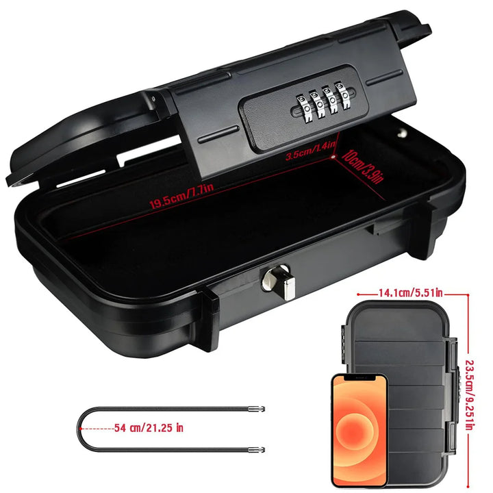 Portable Safe Lockbox – Wasserdichte Sicherheitsbox mit Zahlenschloss