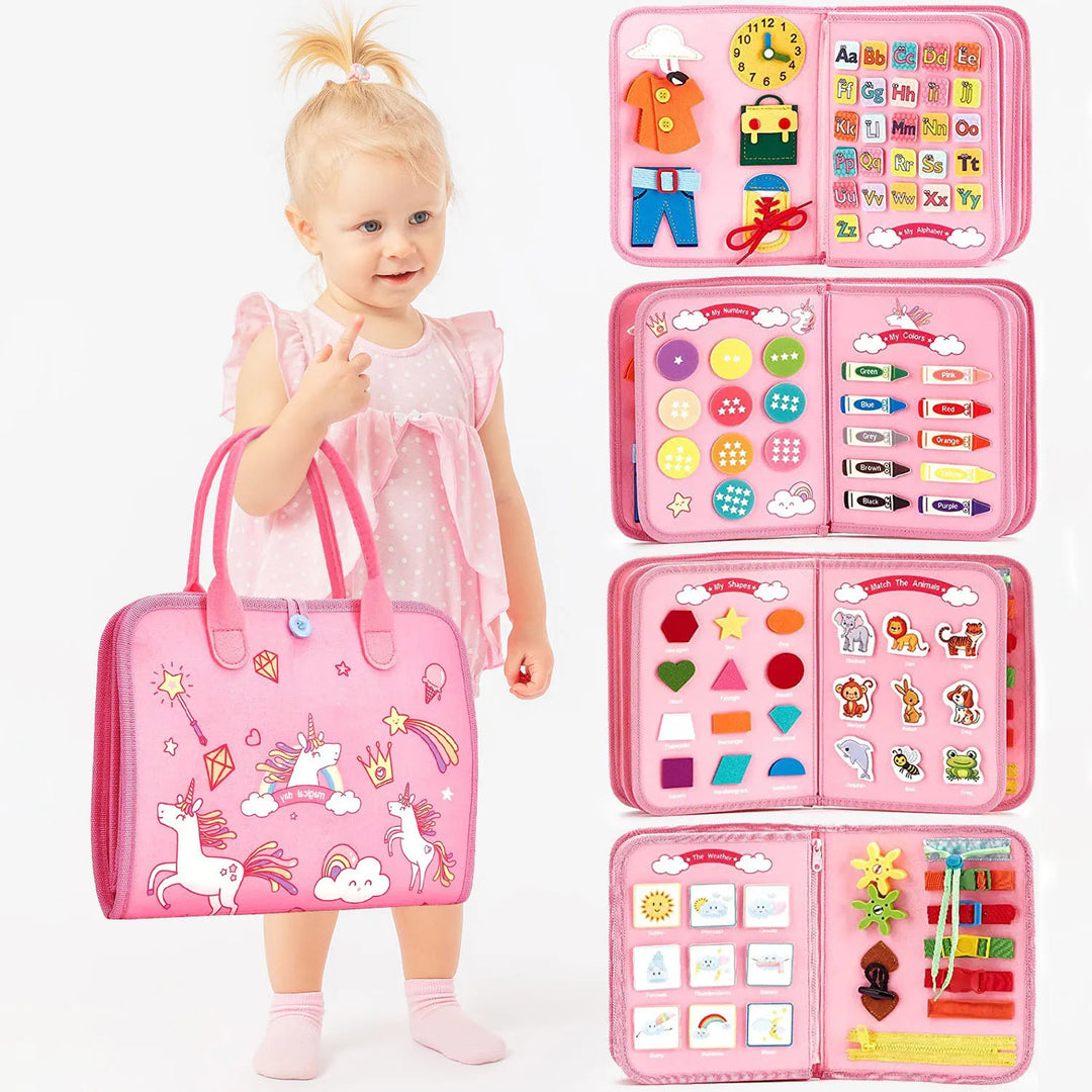 Montessori Busy Book – Lernspielzeug für Kinder mit 15 Aktivitäten
