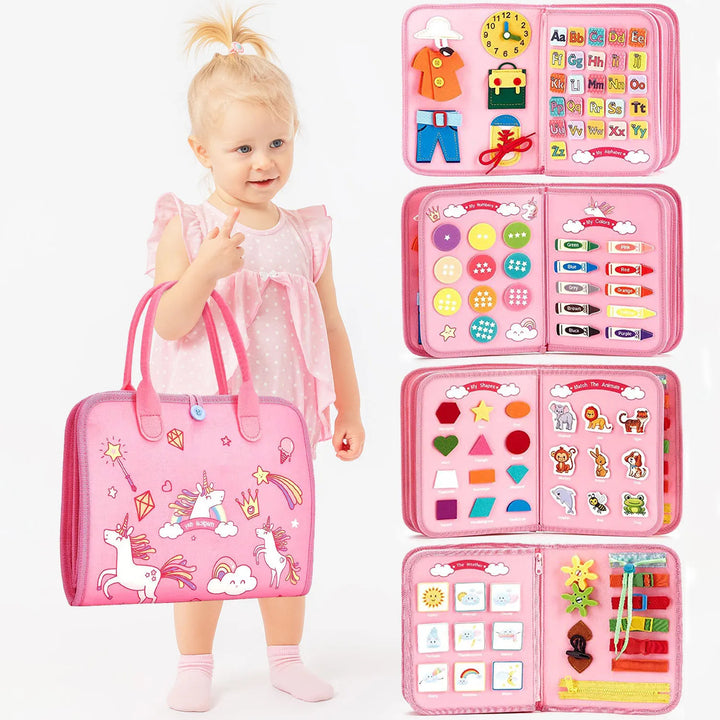 Montessori Busy Book – Lernspielzeug für Kinder mit 15 Aktivitäten