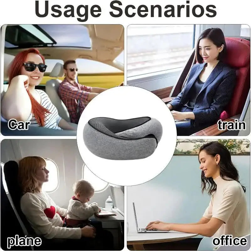 Memory Foam Nackenkissen mit 360° Support – Kompakt & Reisebereit