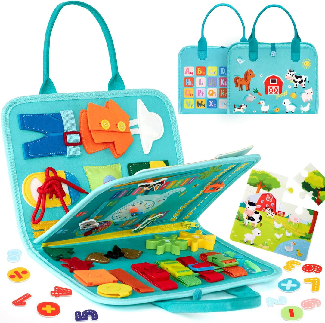 Montessori Busy Book – Lernspielzeug für Kinder mit 15 Aktivitäten