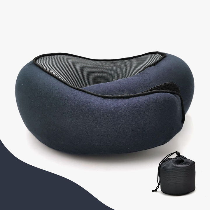 Memory Foam Nackenkissen mit 360° Support – Kompakt & Reisebereit