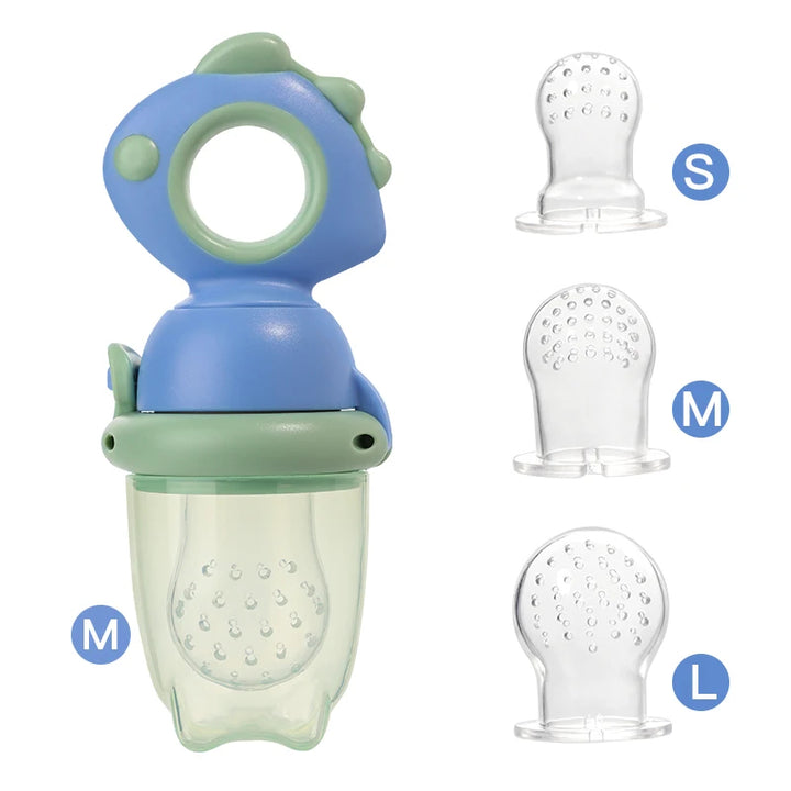 Baby Fruchtsauger inkl. 3 Silikon-Aufsätzen (S–L) ab 4 Monaten
